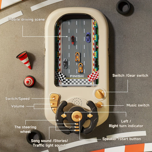 Racing Steering Wheel Toy for Kids – Interactive Driving Play