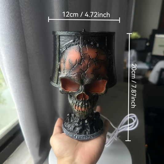Lava Skull Lamp – USB Halloween Night Light (20cm)
