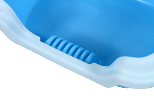 YES4PETS Small Portable Cat & Rabbit Litter Box Tray with Scoop – Blue