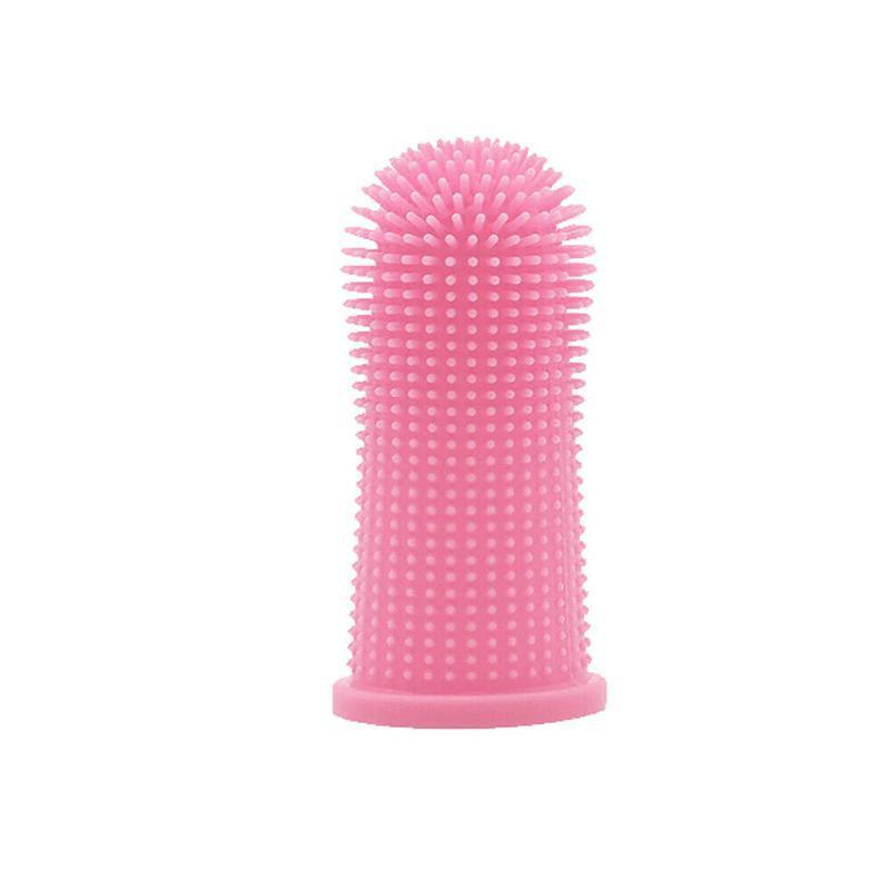 Premium Oral Care Dog Cat Toothbrush Finger Toothbrush Finger Silicone - Blue