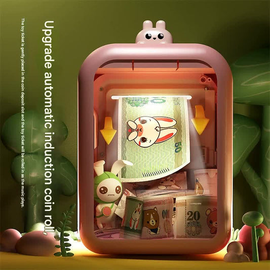 Interactive Kids' Piggy Bank Safe with Music, Stories & Password Lock(Cyan)