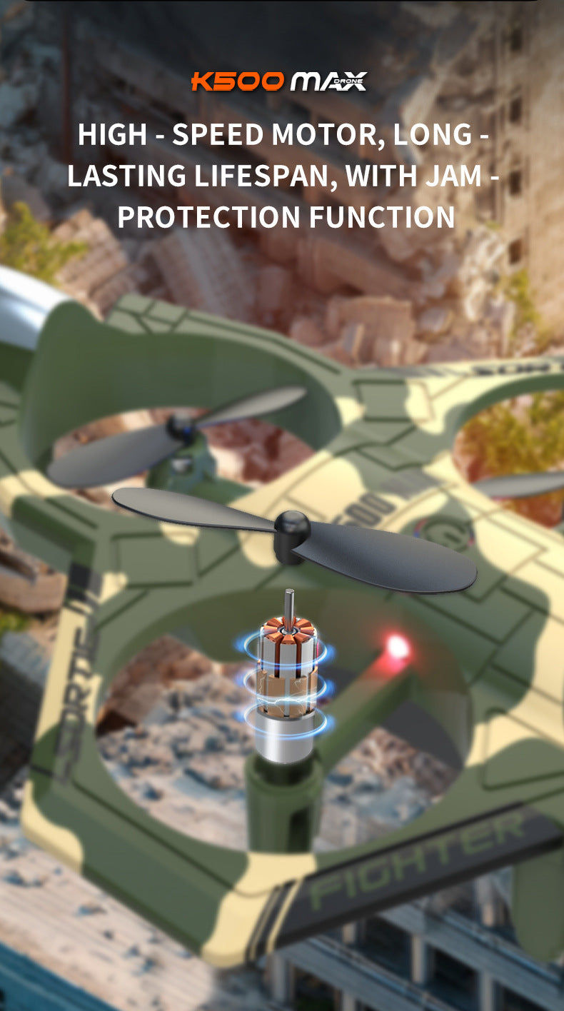 Camouflage Blue 2.4G Remote Control Stunt Fighter Drone - Manual Toss Launch, One-Key Operation for 360° Flip & Circular Flight, 3-Speed Adjustable Stable Quadcopter with Night Lights