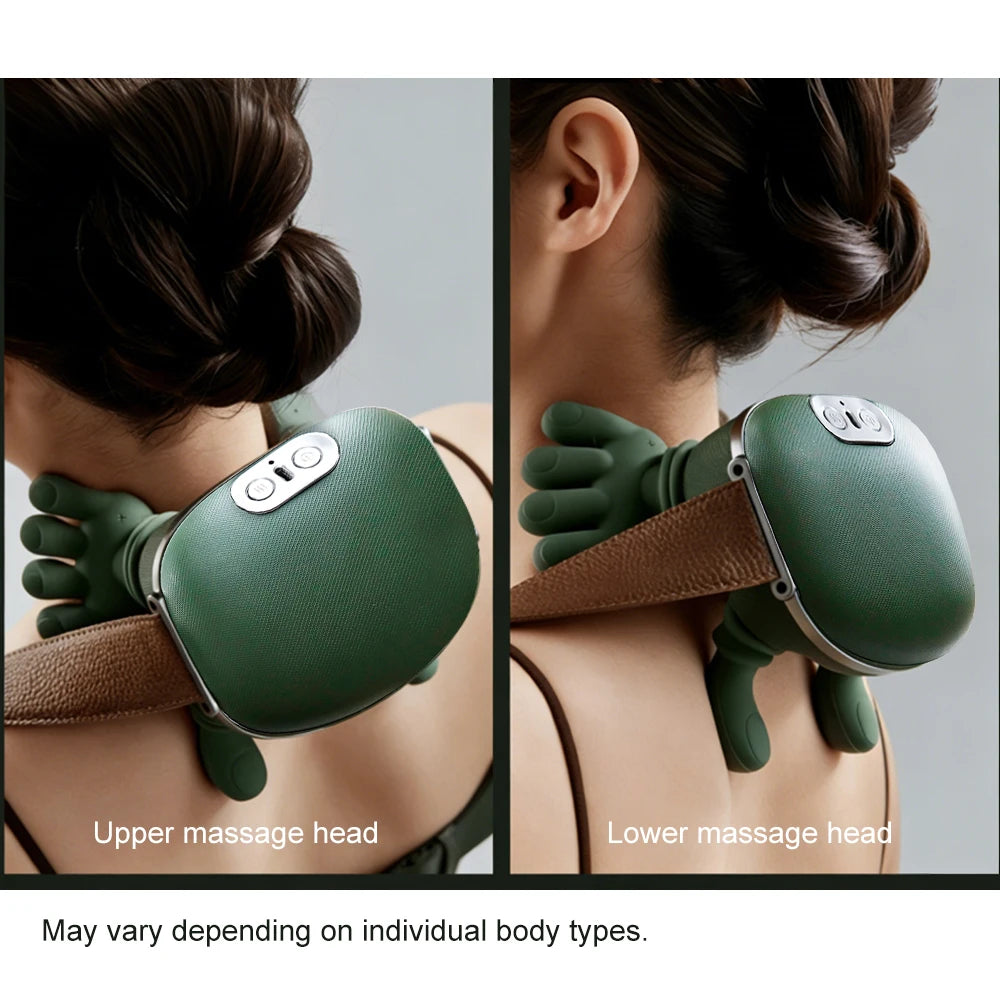 Bionic Finger Neck Shoulder Massager 4D Kneading Body Back Massager Wireless Neck Cervical Muscle Relax Masajeador