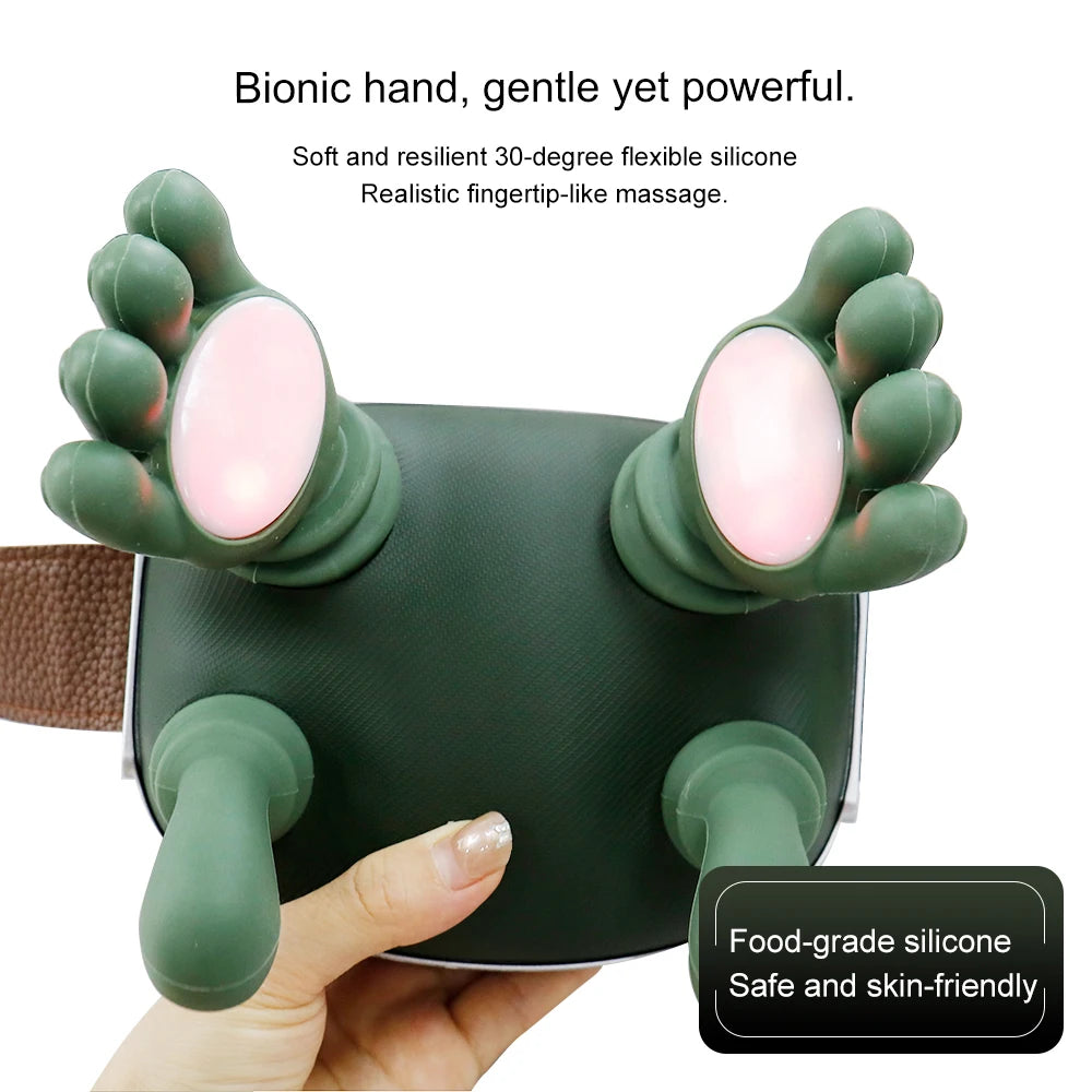 Bionic Finger Neck Shoulder Massager 4D Kneading Body Back Massager Wireless Neck Cervical Muscle Relax Masajeador