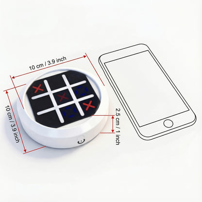 4-in-1 Electronic Tic Tac Toe Game: AI Battle, Two-Player Mode, Memory & Speed Challenge | Handheld Portable Game Console, Suitable for Both Kids and Adults (Batteries Not Included)（green）