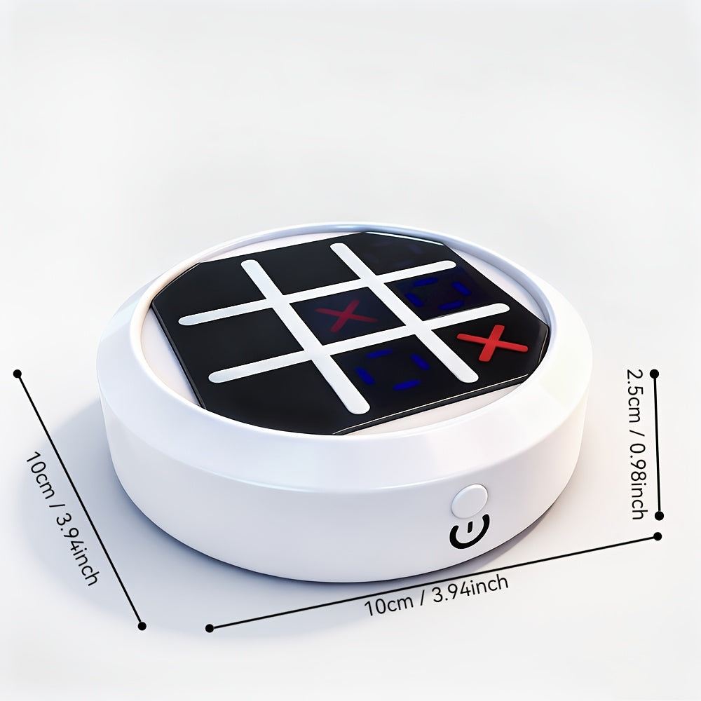 4-in-1 Electronic Tic Tac Toe Game: AI Battle, Two-Player Mode, Memory & Speed Challenge | Handheld Portable Game Console, Suitable for Both Kids and Adults (Batteries Not Included)（green）