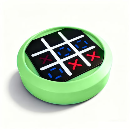 4-in-1 Electronic Tic Tac Toe Game: AI Battle, Two-Player Mode, Memory & Speed Challenge | Handheld Portable Game Console, Suitable for Both Kids and Adults (Batteries Not Included)（WHITE）