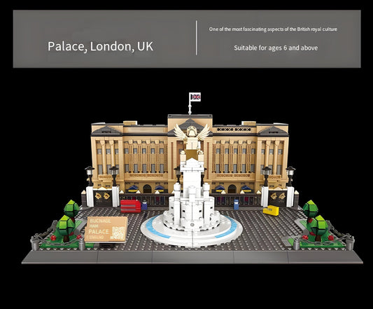 Buckingham Palace Mini Building Blocks Model – 1695 Piece Iconic Landmark Display Set (38cm Beige Edition)