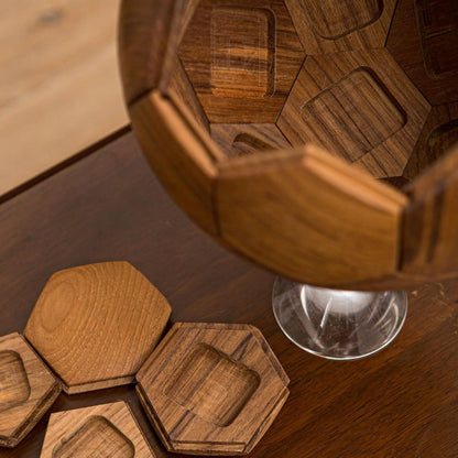 3D Wooden Football Puzzle – Mortise & Tenon Handmade Assembly Kit (Walnut & Beech)