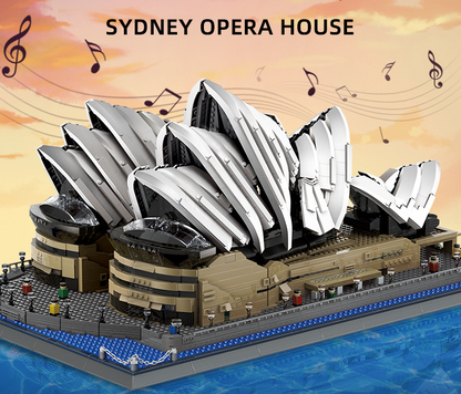 Sydney Opera House Mini Building Blocks Model – 2937 Piece Iconic Architectural Display Set (62cm White Edition)