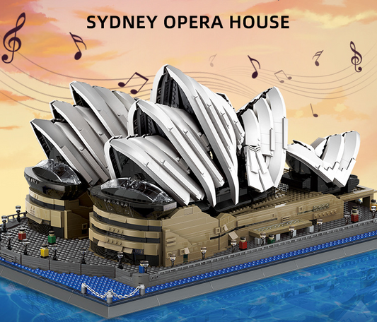 Sydney Opera House Mini Building Blocks Model – 2937 Piece Iconic Architectural Display Set (62cm White Edition)