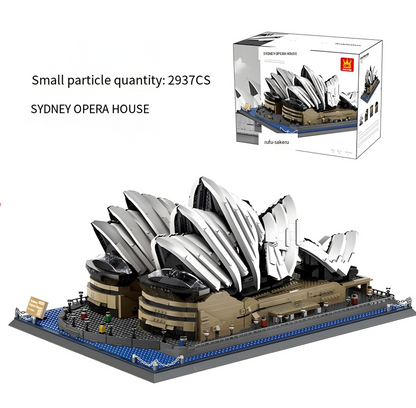Sydney Opera House Mini Building Blocks Model – 2937 Piece Iconic Architectural Display Set (62cm White Edition)