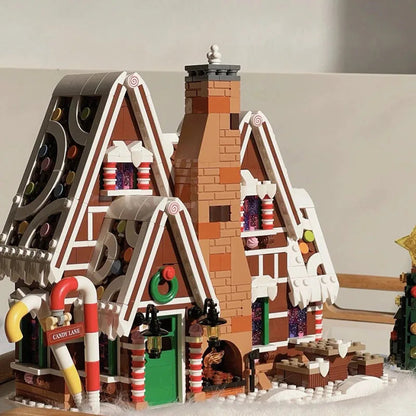 1691PCS Santa Gingerbread House Building Blocks Set