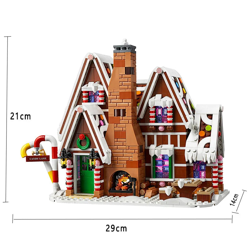 1691PCS Santa Gingerbread House Building Blocks Set