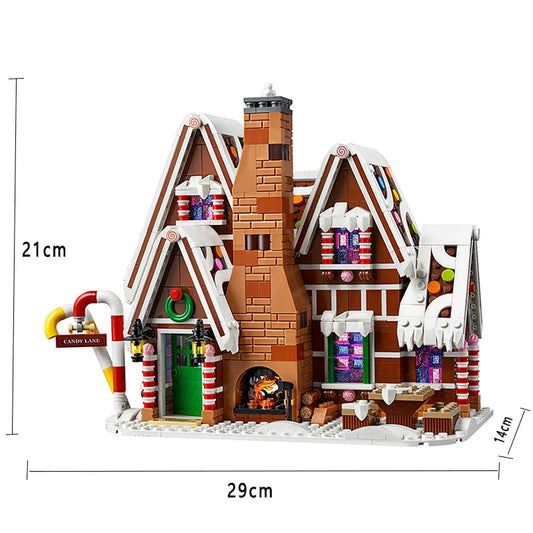1691PCS Santa Gingerbread House Building Blocks Set