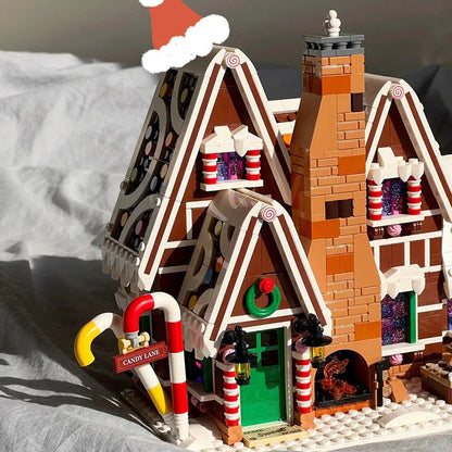 1691PCS Santa Gingerbread House Building Blocks Set