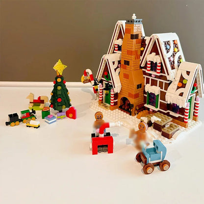 1691PCS Santa Gingerbread House Building Blocks Set