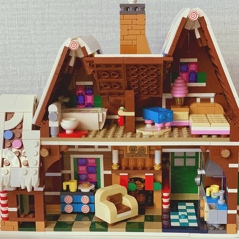 1691PCS Santa Gingerbread House Building Blocks Set