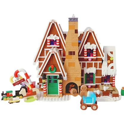 1691PCS Santa Gingerbread House Building Blocks Set