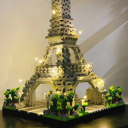 LED Eiffel Tower Micro Building Blocks Set – 39.5cm Illuminated Model