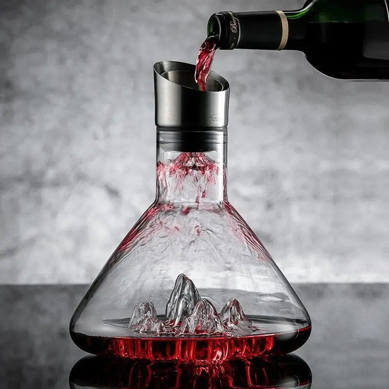 1500ML Iceberg Crystal Decanter – Handmade Lead-Free Glass