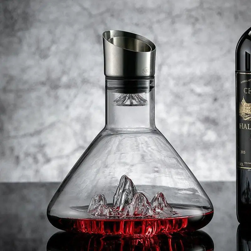 1500ML Iceberg Crystal Decanter – Handmade Lead-Free Glass
