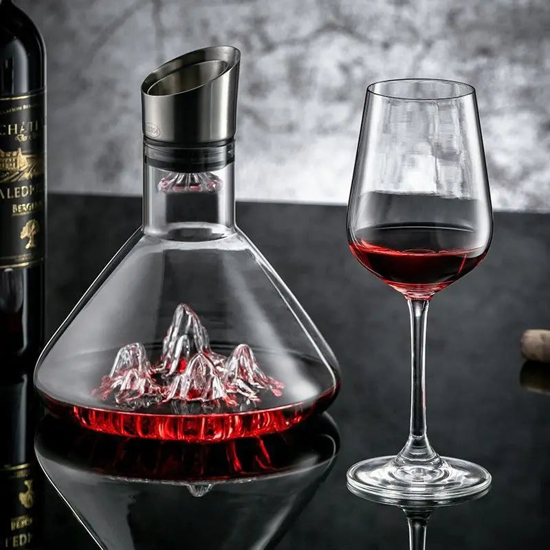 1500ML Iceberg Crystal Decanter – Handmade Lead-Free Glass