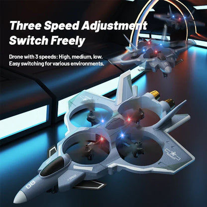 2.4G RC Fighter Jet with Camera & Missile Launch – Grey