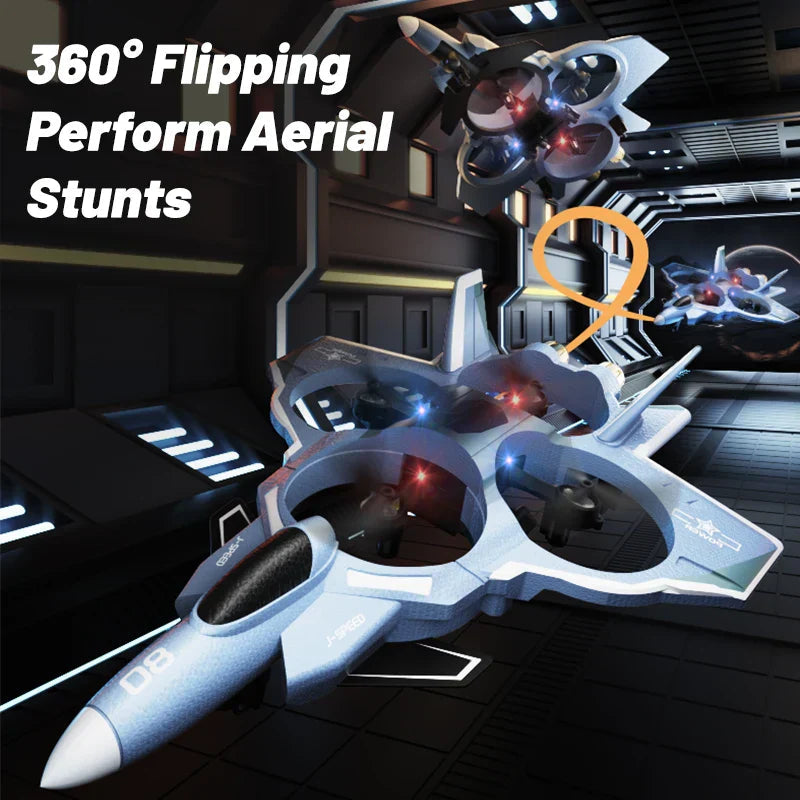 2.4G RC Fighter Jet with Camera & Missile Launch – Grey