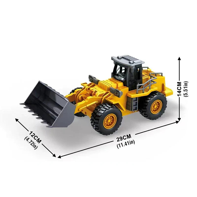 9-Channel 2.4G Alloy Remote Control Dump Bulldozer with Lights & Sound