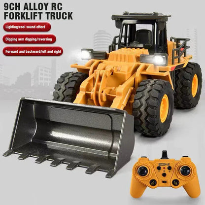 9-Channel 2.4G Alloy Remote Control Dump Bulldozer with Lights & Sound