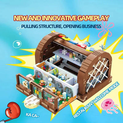 Ocean Restaurant Building Blocks Toy Set – 6 Character Figures