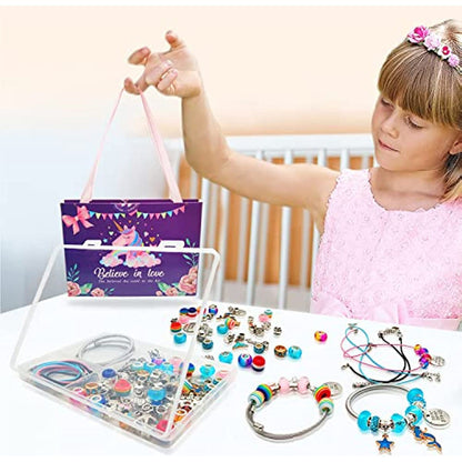 Unicorn & Mermaid Charm Bracelet Craft Kit for Girls – DIY Jewelry Set (8+)