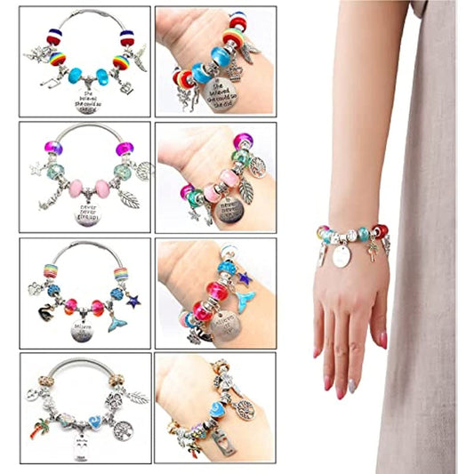 Unicorn & Mermaid Charm Bracelet Craft Kit for Girls – DIY Jewelry Set (8+)