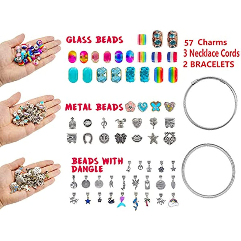 Unicorn & Mermaid Charm Bracelet Craft Kit for Girls – DIY Jewelry Set (8+)