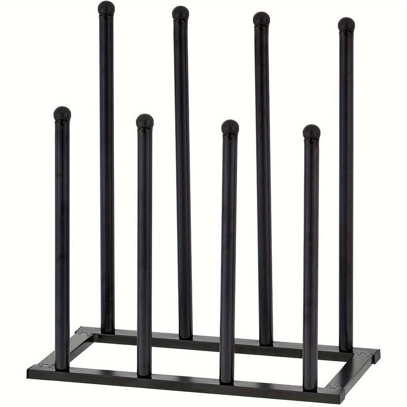 Black Metal Shoe Rack Organizer – Entryway Storage Stand