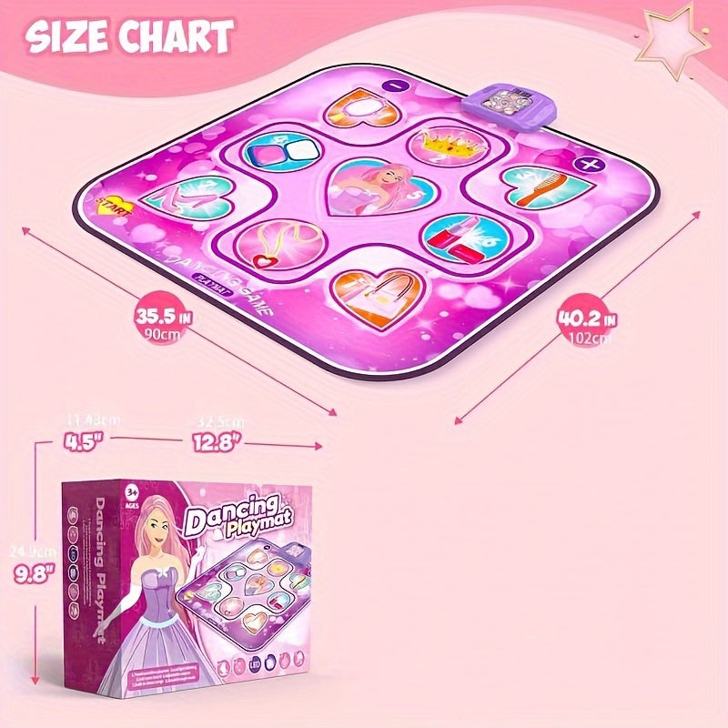 Kids LED Musical Dance Mat – 6 Game Modes Interactive Play
