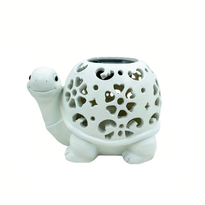 Solar Powered Turtle Garden Light – Resin Statue
