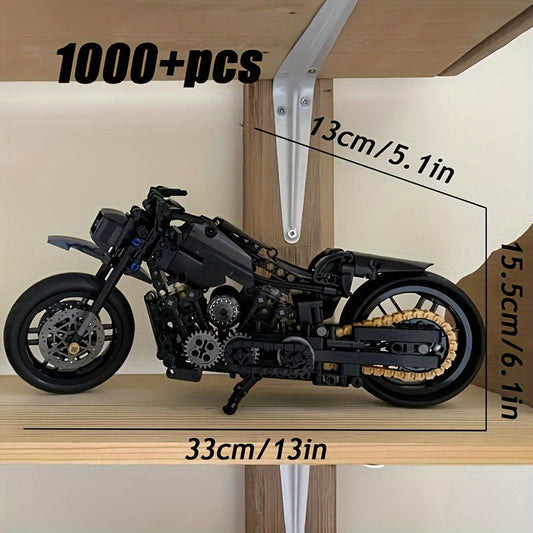 Retro Motorcycle Building Block Kit – 1000PCS Street Model