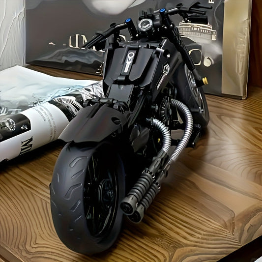 Retro Motorcycle Building Block Kit – 1000PCS Street Model