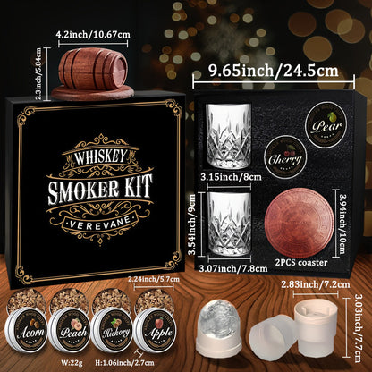 Whiskey Smoker Kit – 6 Wood Flavors with Glasses & Accessories