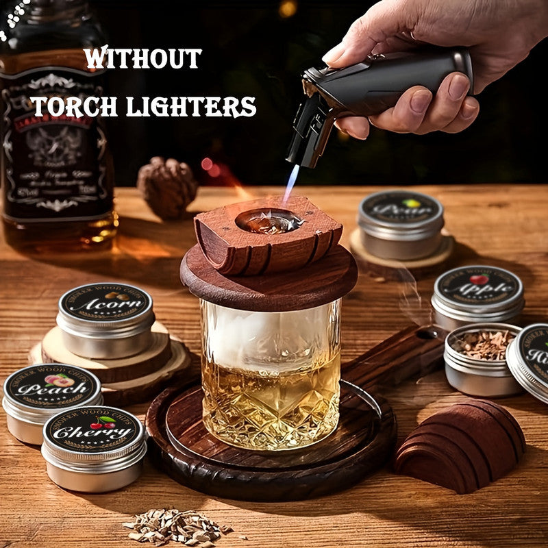Whiskey Smoker Kit – 6 Wood Flavors with Glasses & Accessories