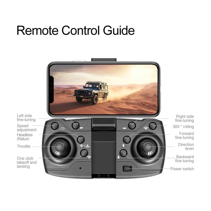 Dual-Camera 4K Foldable Brushless Drone – Model F198