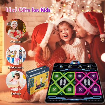 Double LED Dance Mat – Interactive Music & Fitness Game for Kids & Adults