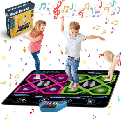 Double LED Dance Mat – Interactive Music & Fitness Game for Kids & Adults