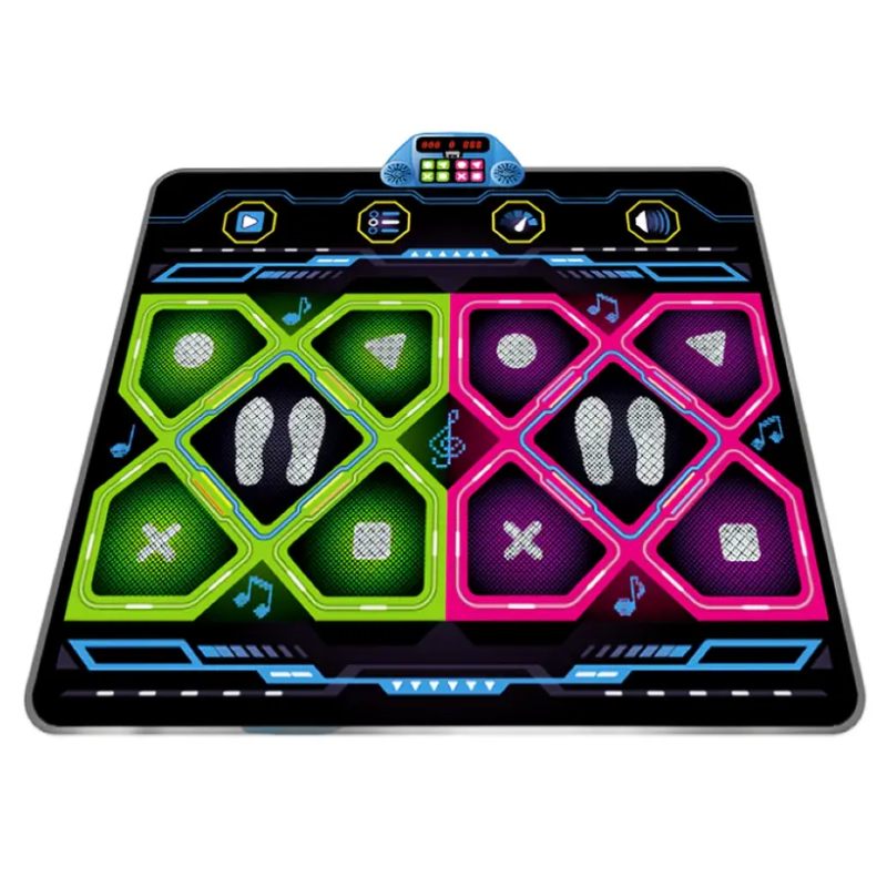 Double LED Dance Mat – Interactive Music & Fitness Game for Kids & Adults