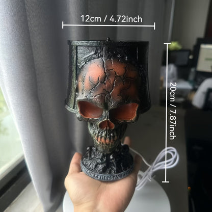 Lava Skull Lamp – USB Halloween Night Light (20cm)