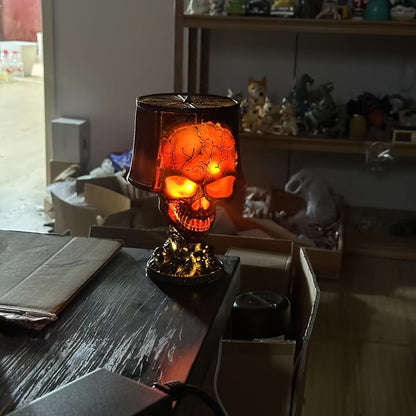 Lava Skull Lamp – USB Halloween Night Light (20cm)