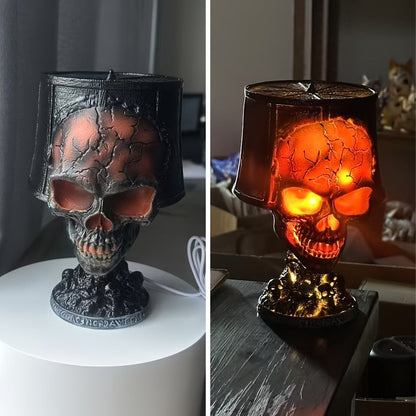 Lava Skull Lamp – USB Halloween Night Light (20cm)