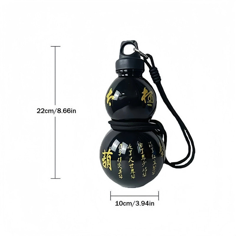 2PCS 800ml Gourd Water Bottles – Leakproof Sports Bottle Set (Black)
